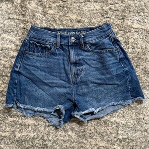 American Eagle highest rise 90s boyfriend denim shorts size 0
